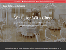 Tablet Screenshot of joeydels2001caterers.com